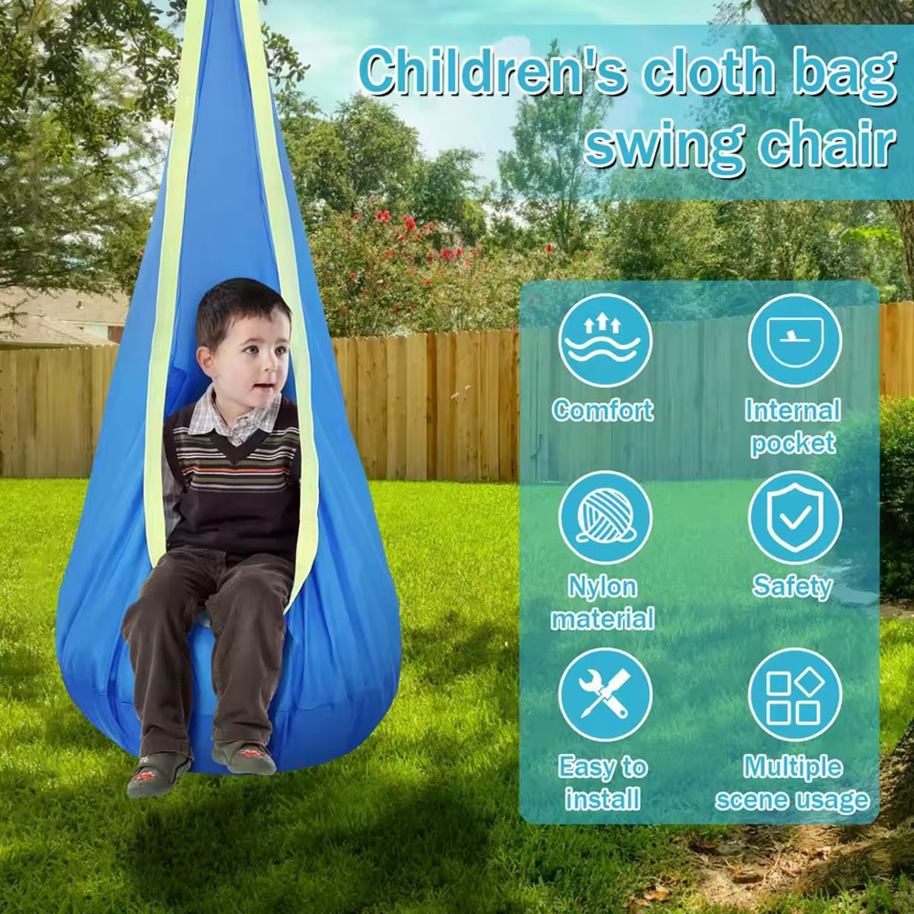Kids Outdoor Swing Set - Huśtawka dla dzieci z nylonowym siedziskiem