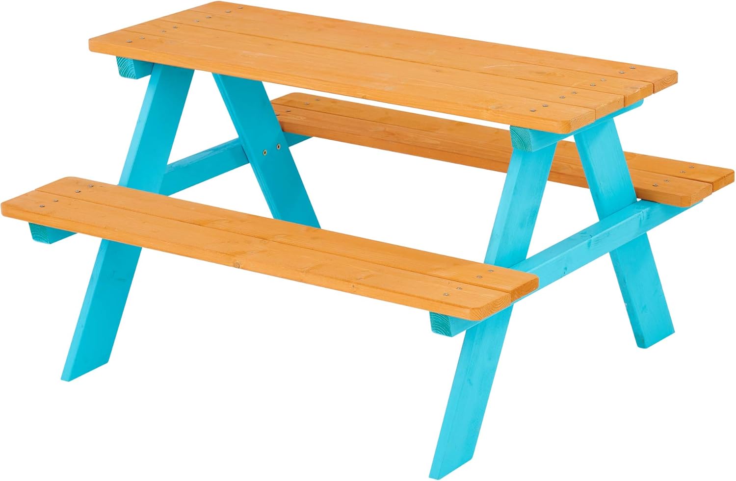 Kids Outdoor Bench Table - Z-CREAT Dziecięcy Drewniany Zestaw Piknikowy na