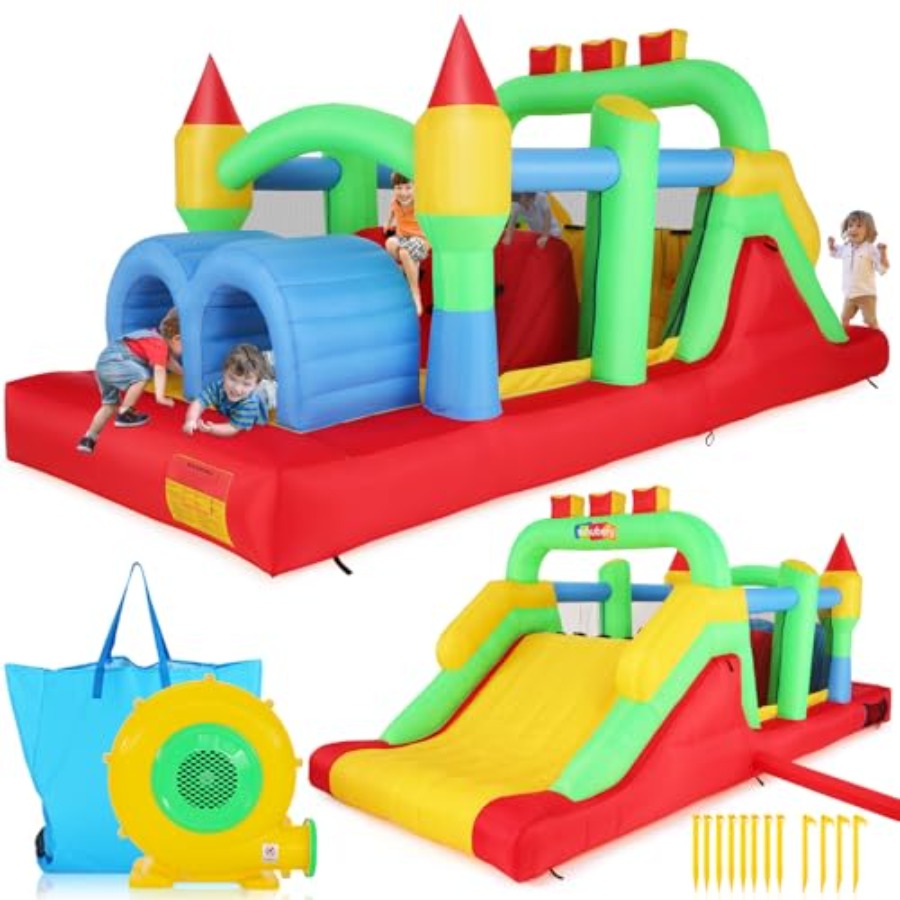 Kids Outdoor House - Nadmuchiwana trasa przeszkodowa do skakania na