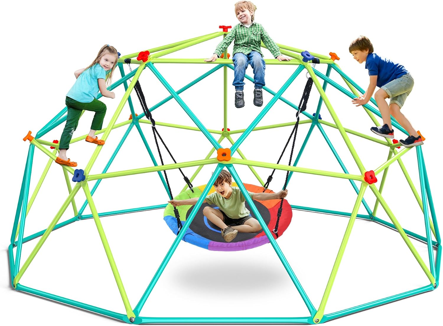 Kids Outdoor Swing Set - Huśtawka kopułkowa do wspinaczki o długości