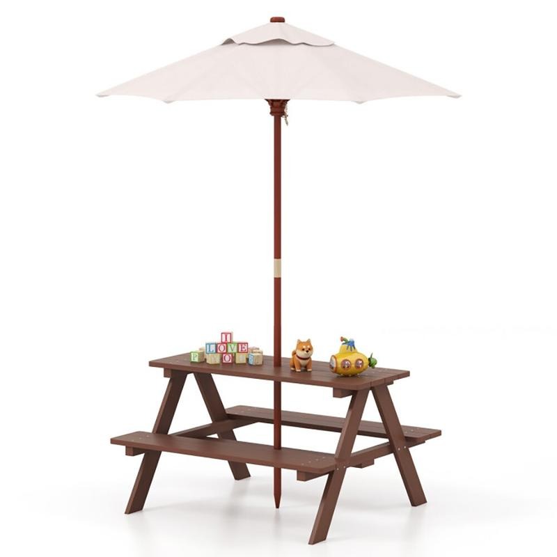 Kids Outdoor Bench Table - Zestaw piknikowy dla dzieci na zewnątrz: