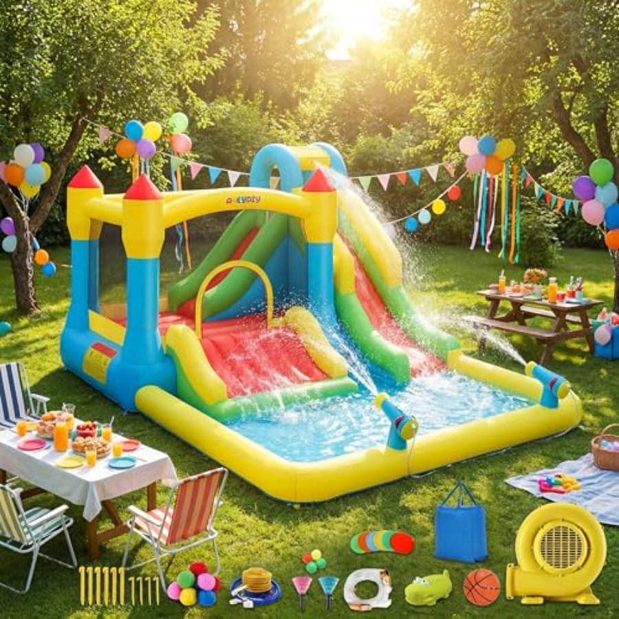 Nadmuchiwany zamek wodny do uż – Kids Outdoor House recenzja i cena