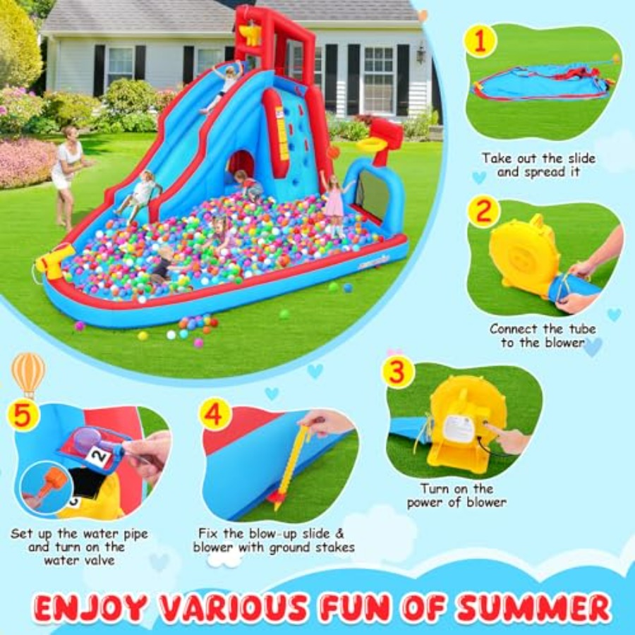 Nadmuchiwany park wodny z zjeż – Kids Outdoor House recenzja i cena
