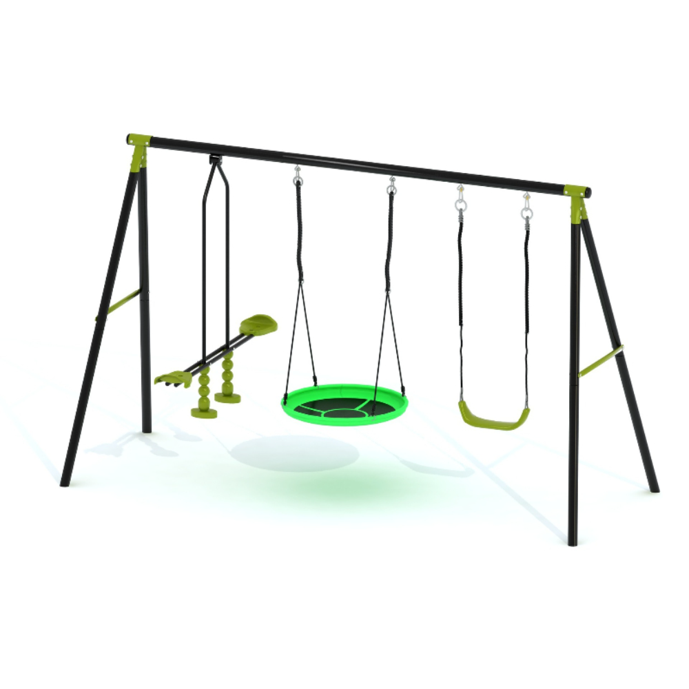 Zestaw 3w1 dla dzieci: huśtawk – Kids Outdoor Swing Set With Slide recenzja i cena