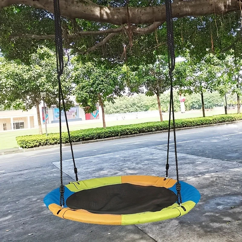 Okrągły hamak dla dzieci z sia – Kids Outdoor Swing Set recenzja i cena