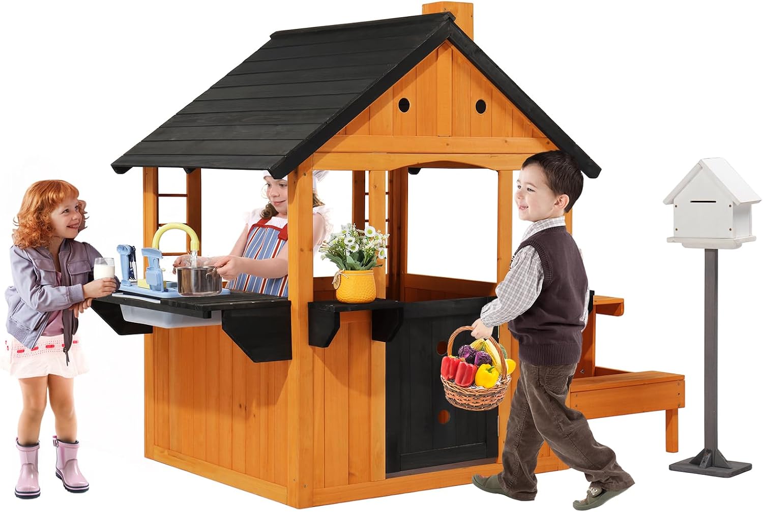 Drewniany domek dla dzieci do  – Kids Outdoor Sink recenzja i cena
