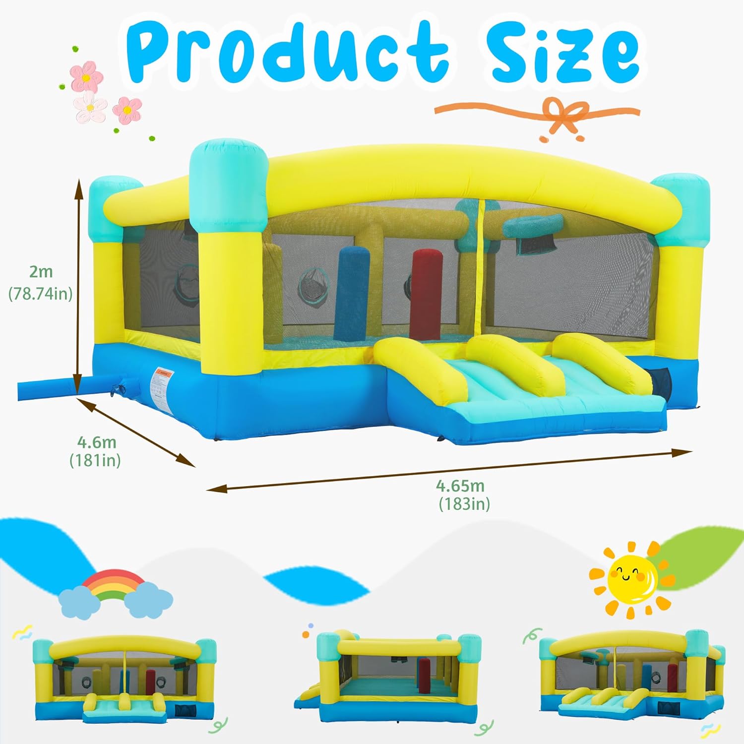 Duży dmuchany zamek do skakani – Kids Outdoor House recenzja i cena