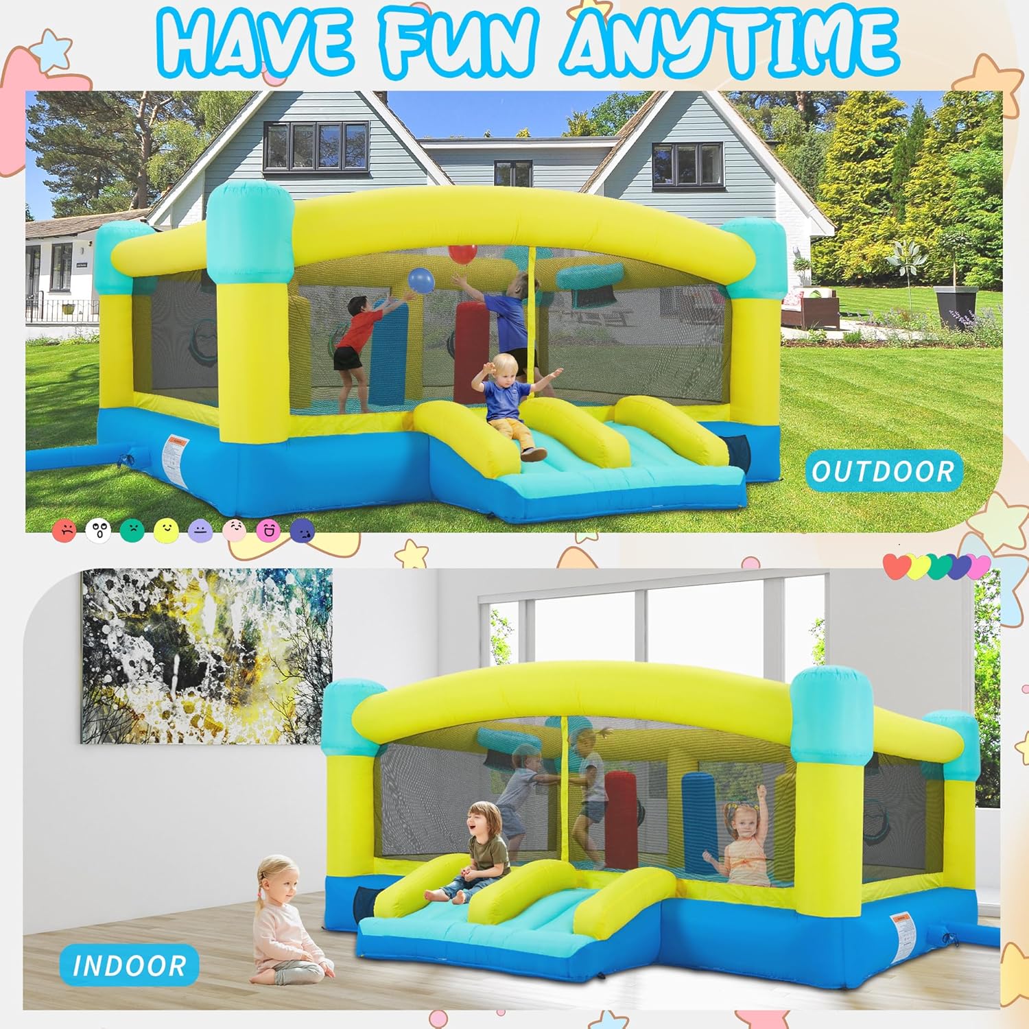 Duży dmuchany zamek do skakani – Kids Outdoor House recenzja i cena