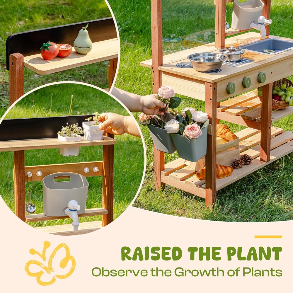 Drewniana kuchnia do zabawy w  – Kids Outdoor Sink recenzja i cena