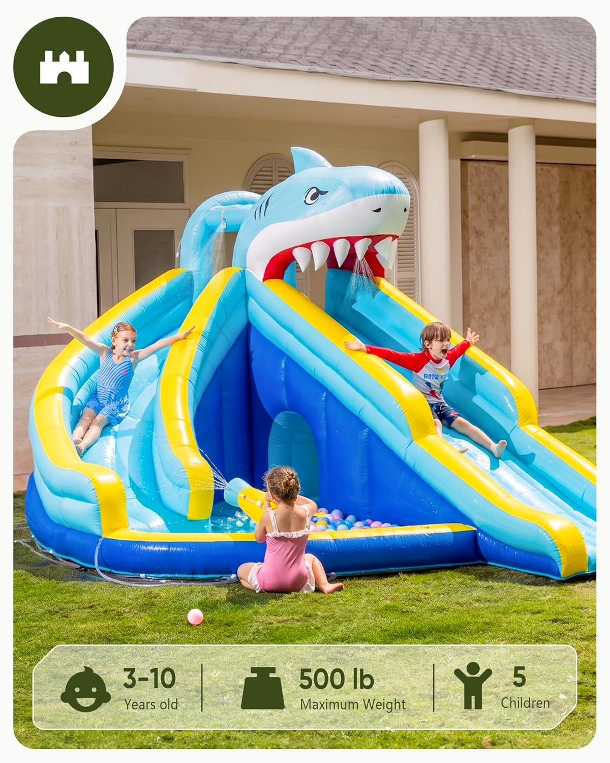 Dmuchana zjeżdżalnia wodna dla – Kids Outdoor House recenzja i cena