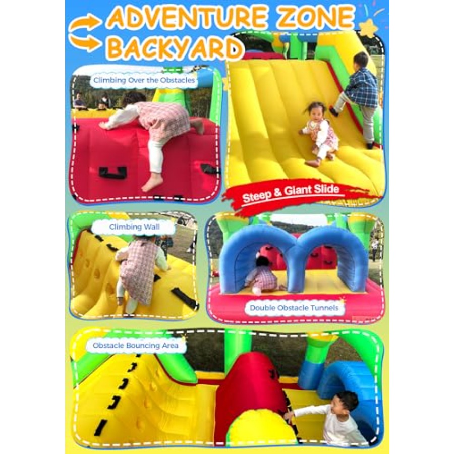 Nadmuchiwana trasa przeszkodow – Kids Outdoor House recenzja i cena