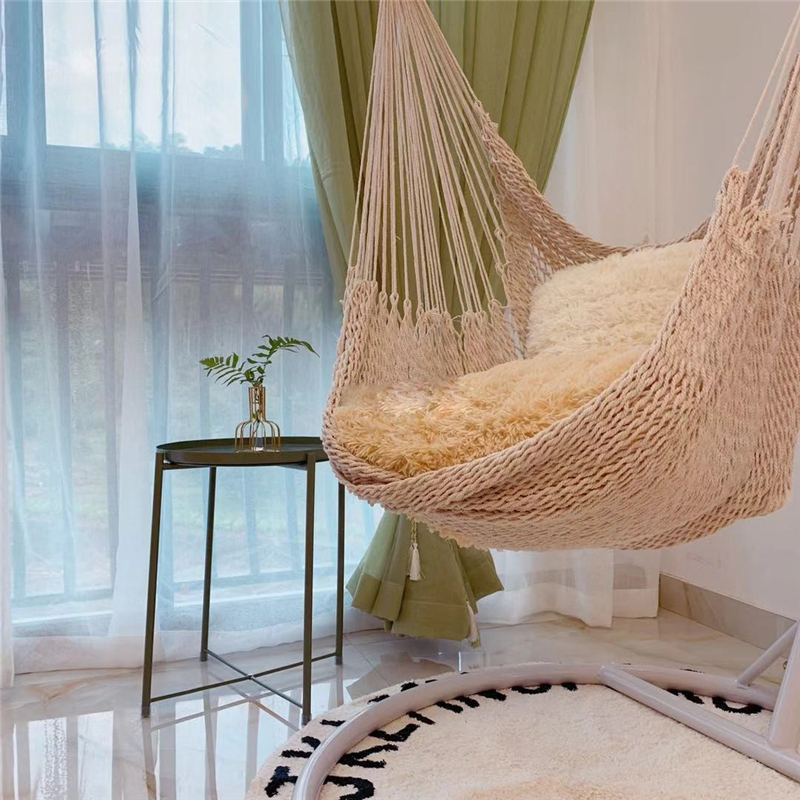 Styl skandynawski biały hamak  – Kids Outdoor Swing Set recenzja i cena
