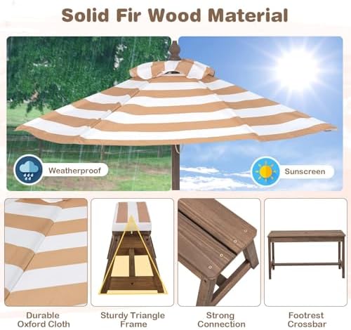 Stół piknikowy dla dzieci, dre – Kids Outdoor Bench Table recenzja i cena