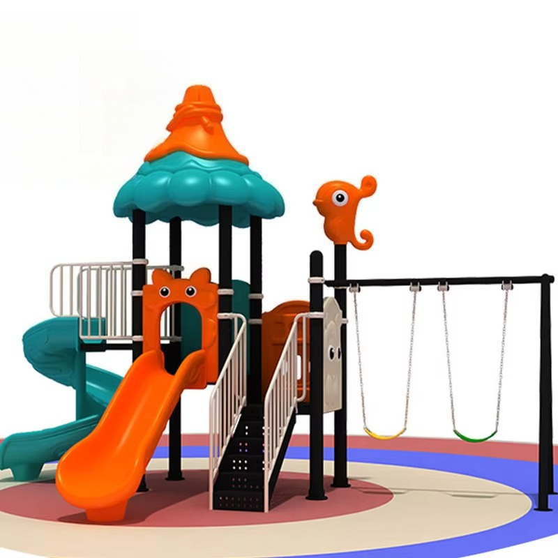 Duży, wytrzymały plastikowy ze – Kids Outdoor Swing Set With Slide recenzja i cena