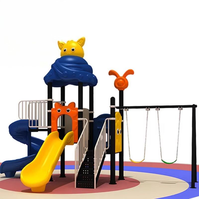 Duży, wytrzymały plastikowy ze – Kids Outdoor Swing Set With Slide recenzja i cena