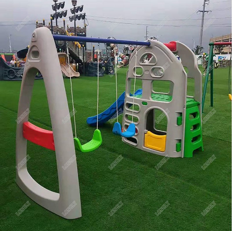Plastikowa zjeżdżalnia i huśta – Kids Outdoor Swing Set With Slide recenzja i cena