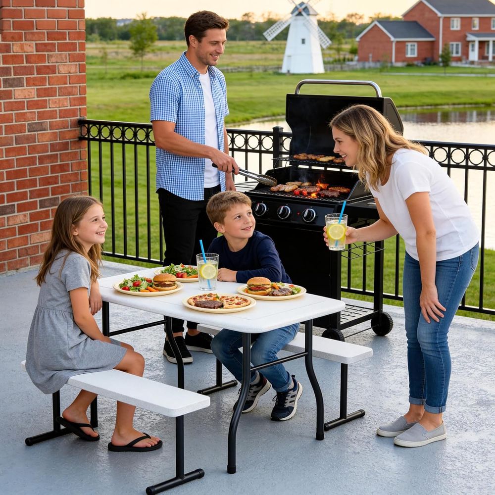 Stół piknikowy dla dzieci z ła – Kids Outdoor Bench Table recenzja i cena