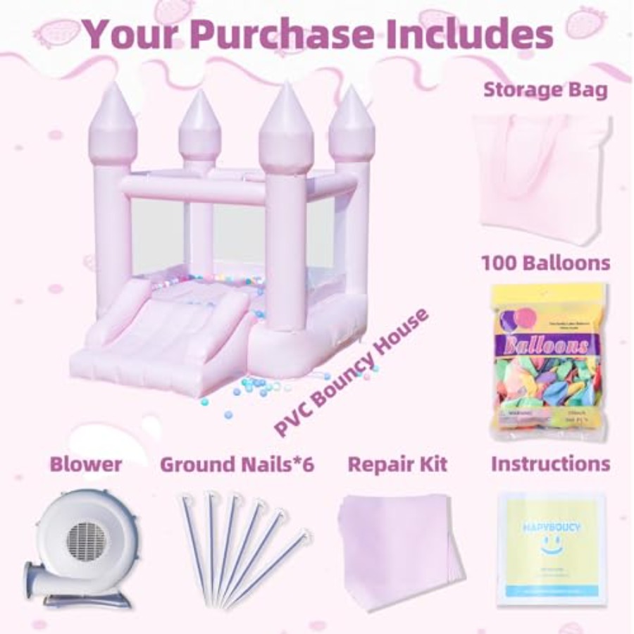 Dmuchany zamek z PVC dla dziec – Kids Outdoor House recenzja i cena