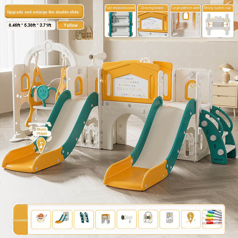 Zestaw z podwójnym zjeżdżalnik – Kids Outdoor Swing Set With Slide recenzja i cena