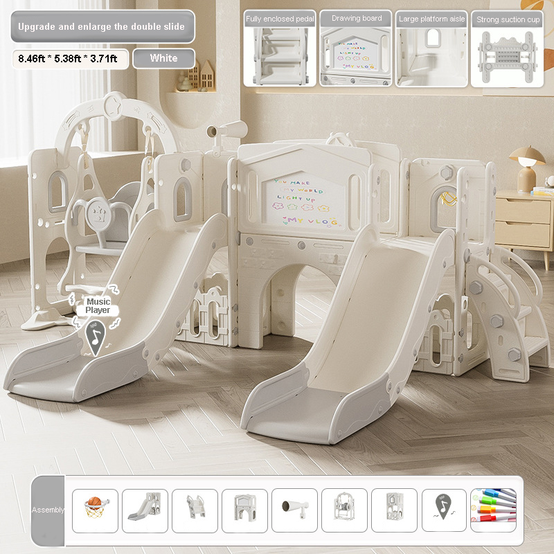Zestaw z podwójnym zjeżdżalnik – Kids Outdoor Swing Set With Slide recenzja i cena